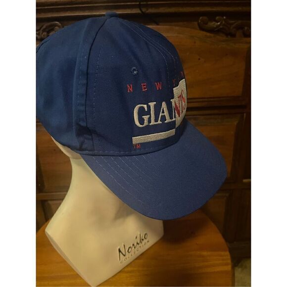 VTG 80’s NFL Signature Snap Back NEW YORK GIANTS Football Split Spellout Hat - Picture 7 of 10